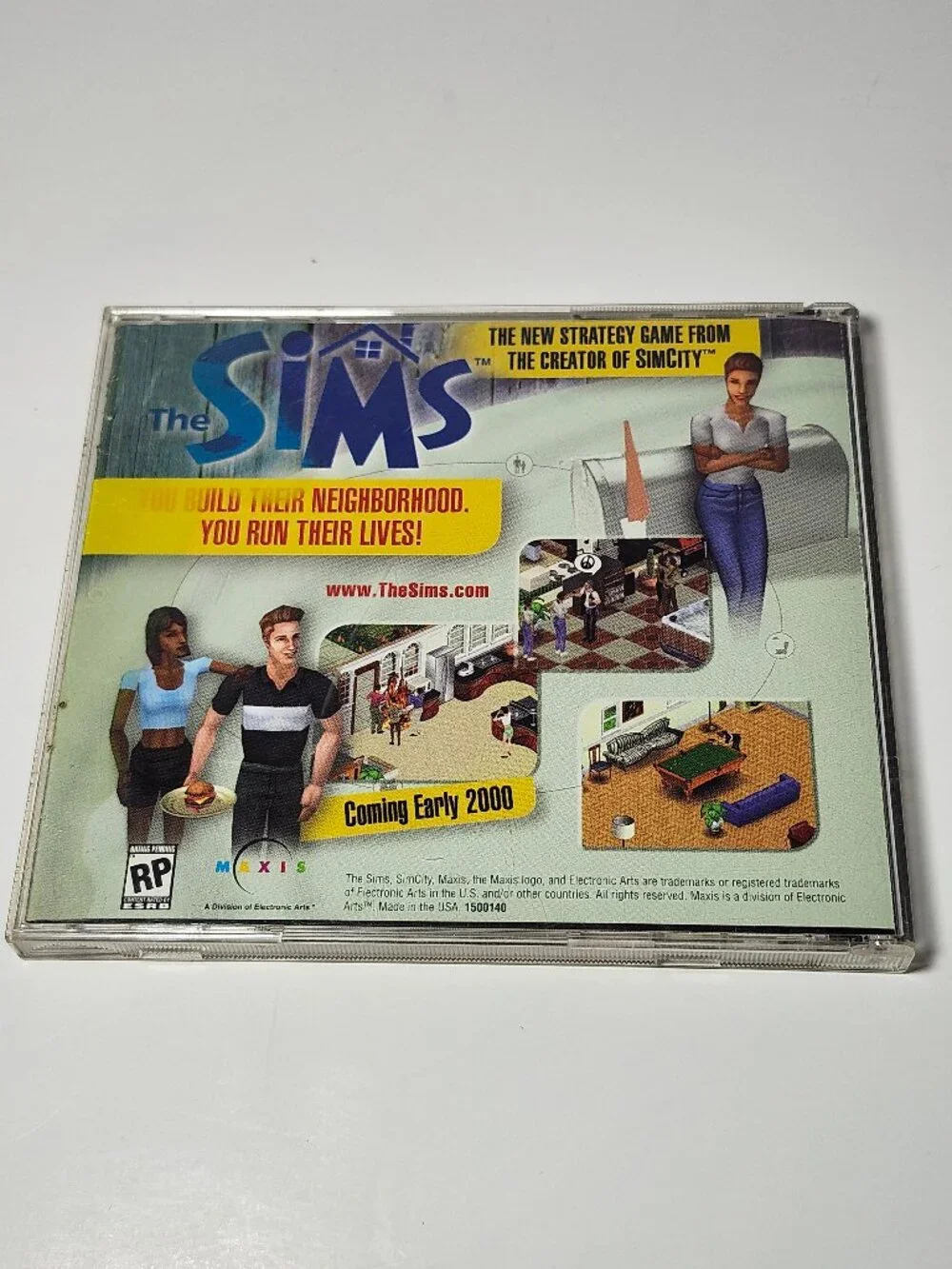 Sim City 3000 PC CD ROM Computer Game Vintage Maxis EA Simulation